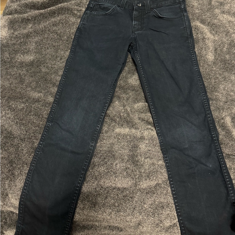 Levi's Men's Slim Straight Jeans in Washed Black